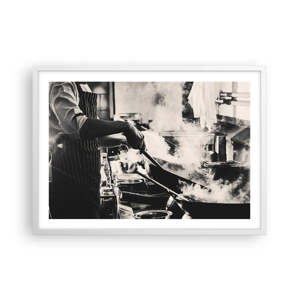 Pôster em moldura branca - Alquimia de sabores - 70x50 cm