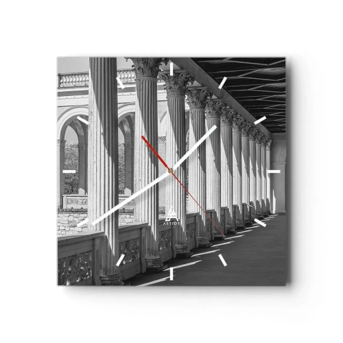 Relógio de parede - Relógio em vidro - Arcada ensolarada - 30x30 cm