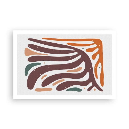 Pôster - Composição orgánica radiante - 91x61 cm