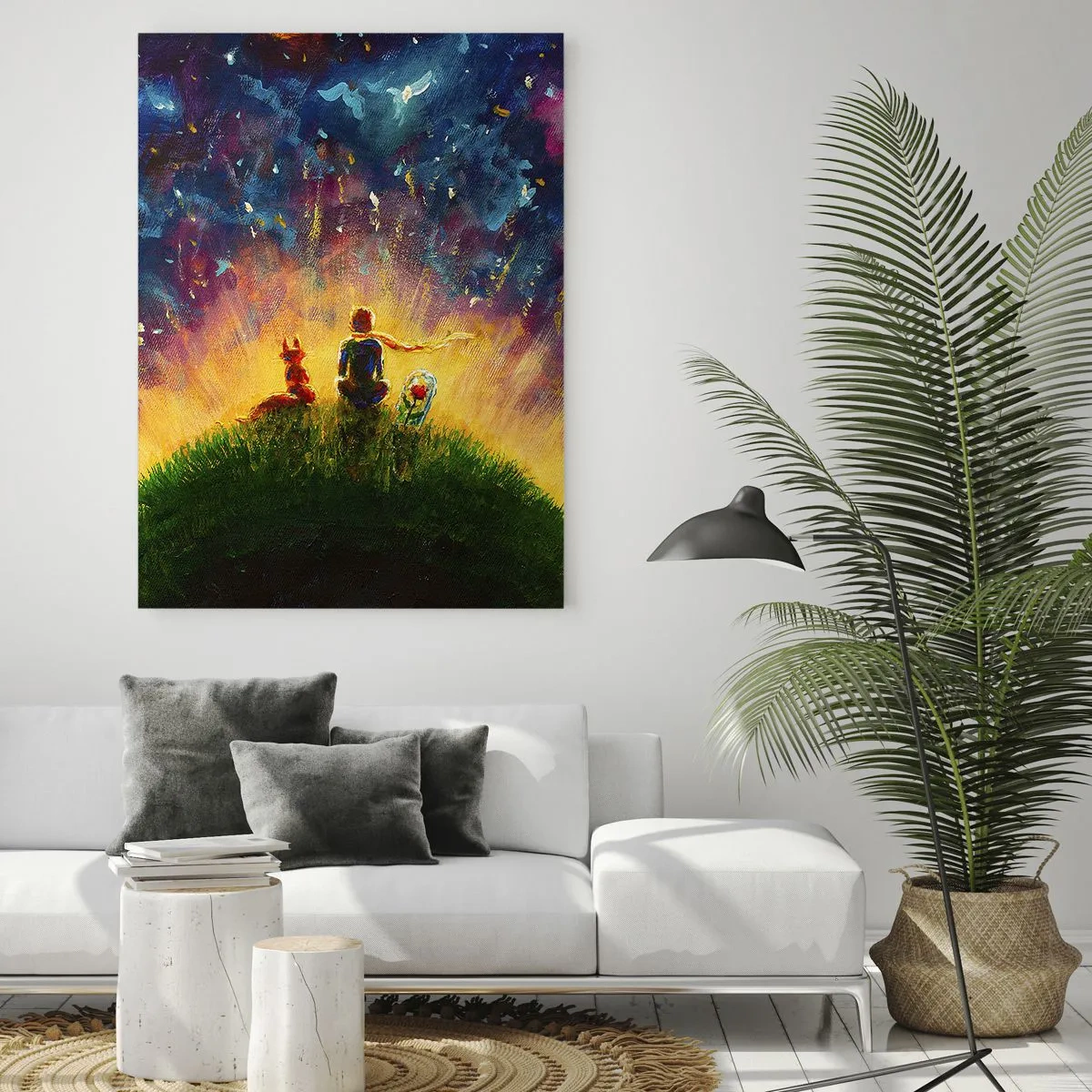 Quadro em vidro - Amor e amizade - o mundo inteiro - 80x120 cm
