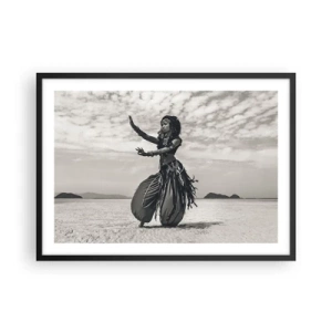 Pôster com moldura preta - Dança das Ilhas do Sul - 70x50 cm