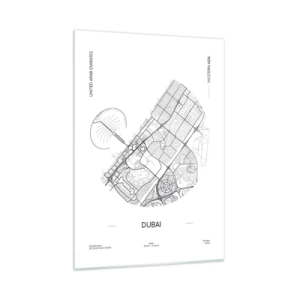 Quadro em vidro - Anatomia de Dubai - 50x70 cm