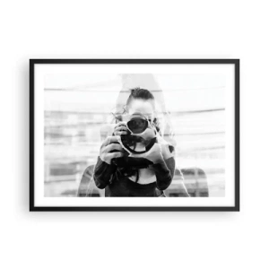 Pôster com moldura preta - Criador e material - 70x50 cm