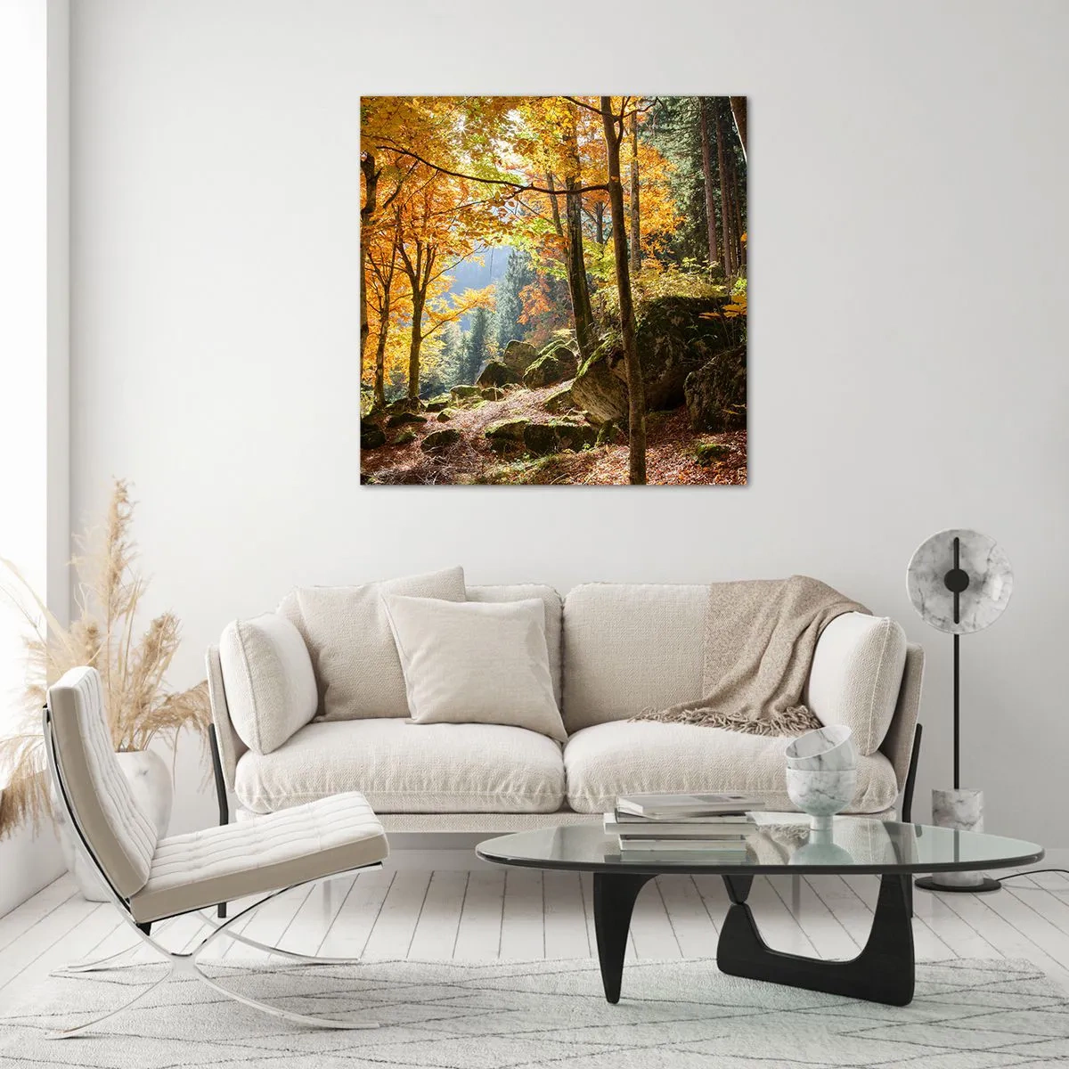 Quadro em vidro - Tempo para descansar - 70x70 cm