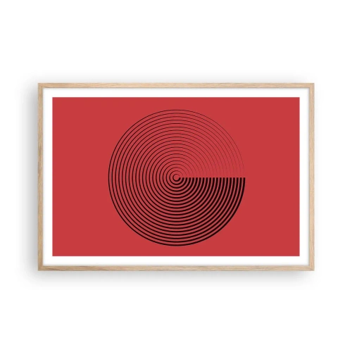 Pôster com moldura de carvalho claro - Movimento circular - 91x61 cm