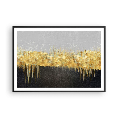 Pôster com moldura preta - Para dentro e para cima - 100x70 cm