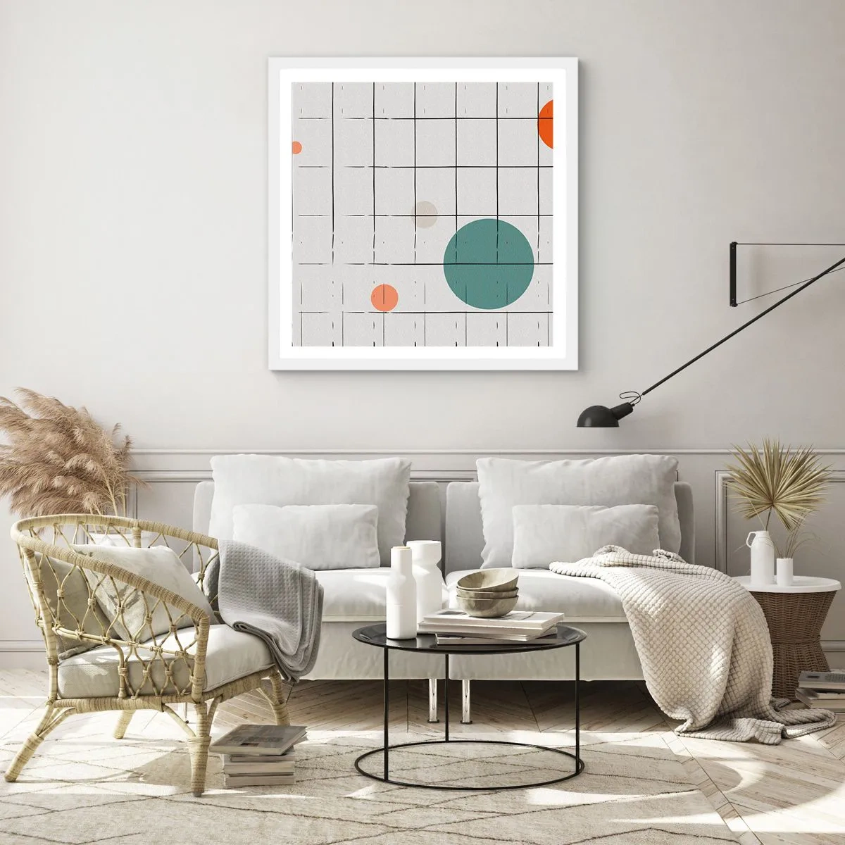 Pôster em moldura branca - Encurralado. Nós ou eles? - 30x30 cm