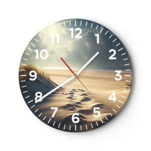 Relógio de parede - Relógio em vidro - Uma paisagem relaxante - 40x40 cm