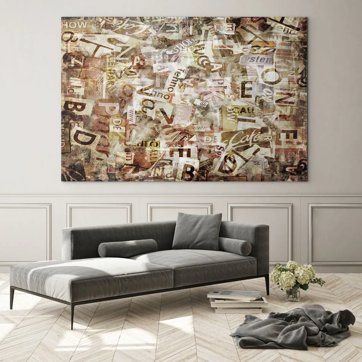 Quadro em vidro - Unificando a conversa fiada - 100x70 cm