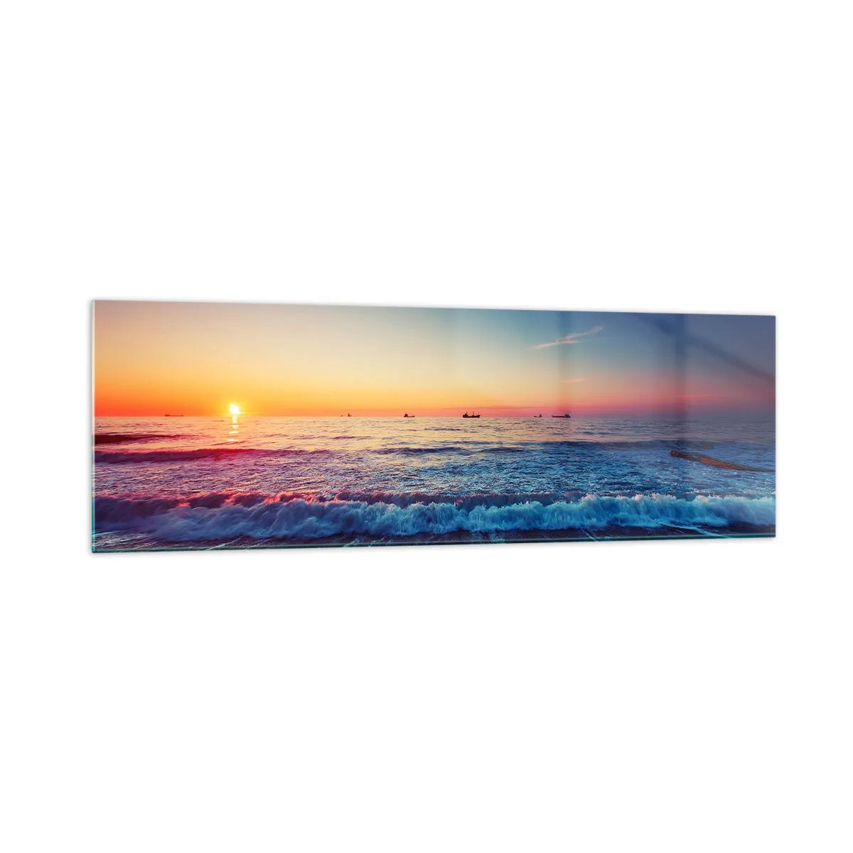 Quadro em vidro - E além do horizonte? - 160x50 cm
