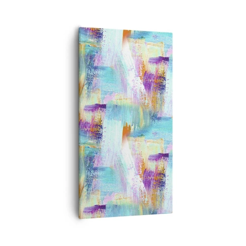 Quadro em tela - Uma alegre coposição de camadas - 55x100 cm