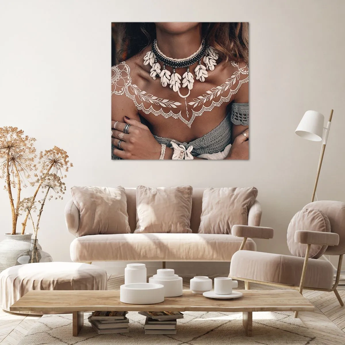 Quadro em tela - Talismãs, rituais de feminilidade - 60x60 cm