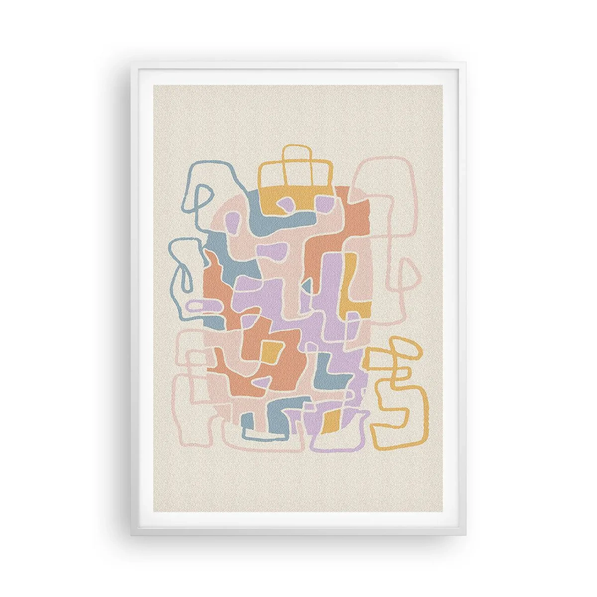 Pôster em moldura branca - Labirinto – uma aventura alegre - 70x100 cm