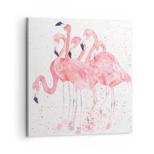 Quadro em tela - Conjunto cor-de-rosa - 50x50 cm