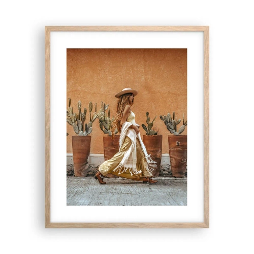 Pôster com moldura de carvalho claro - Estilo hippie - 40x50 cm