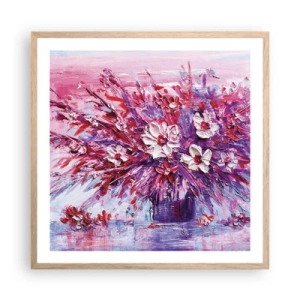 Pôster com moldura de carvalho claro - Inocência e paixão  - 60x60 cm