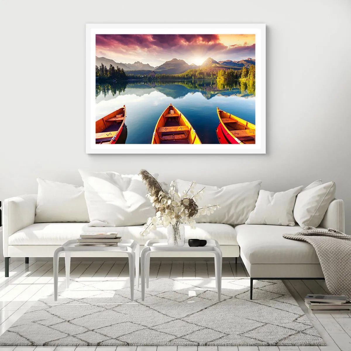 Pôster em moldura branca - Nada contra a natureza - 91x61 cm