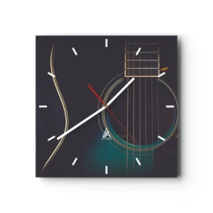 Relógio de parede - Relógio em vidro - Um momento antes de soar - 30x30 cm
