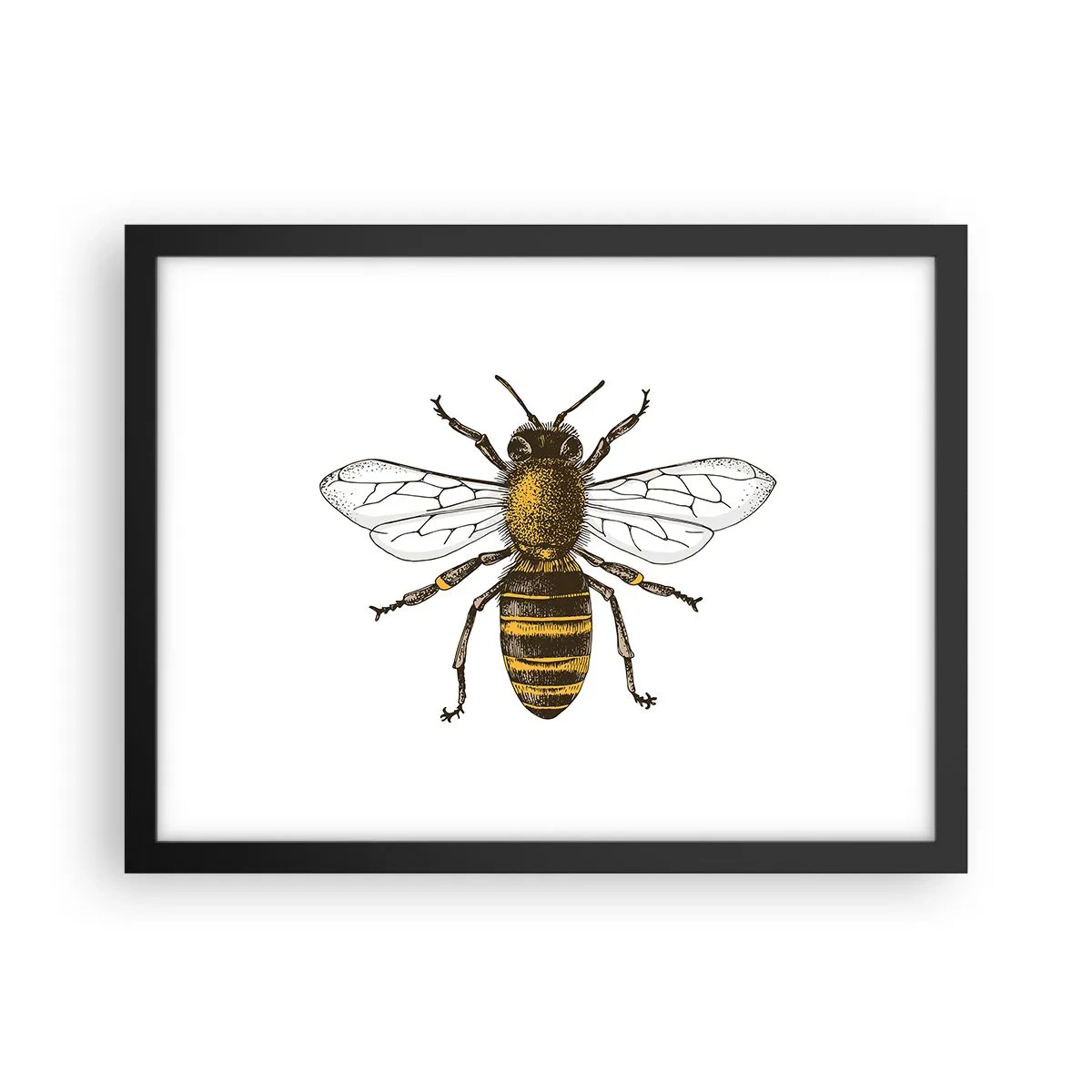 Pôster com moldura preta - Linda e boa - 40x30 cm