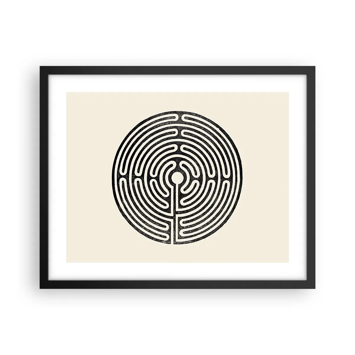 Pôster com moldura preta - Ordem misteriosa - 50x40 cm