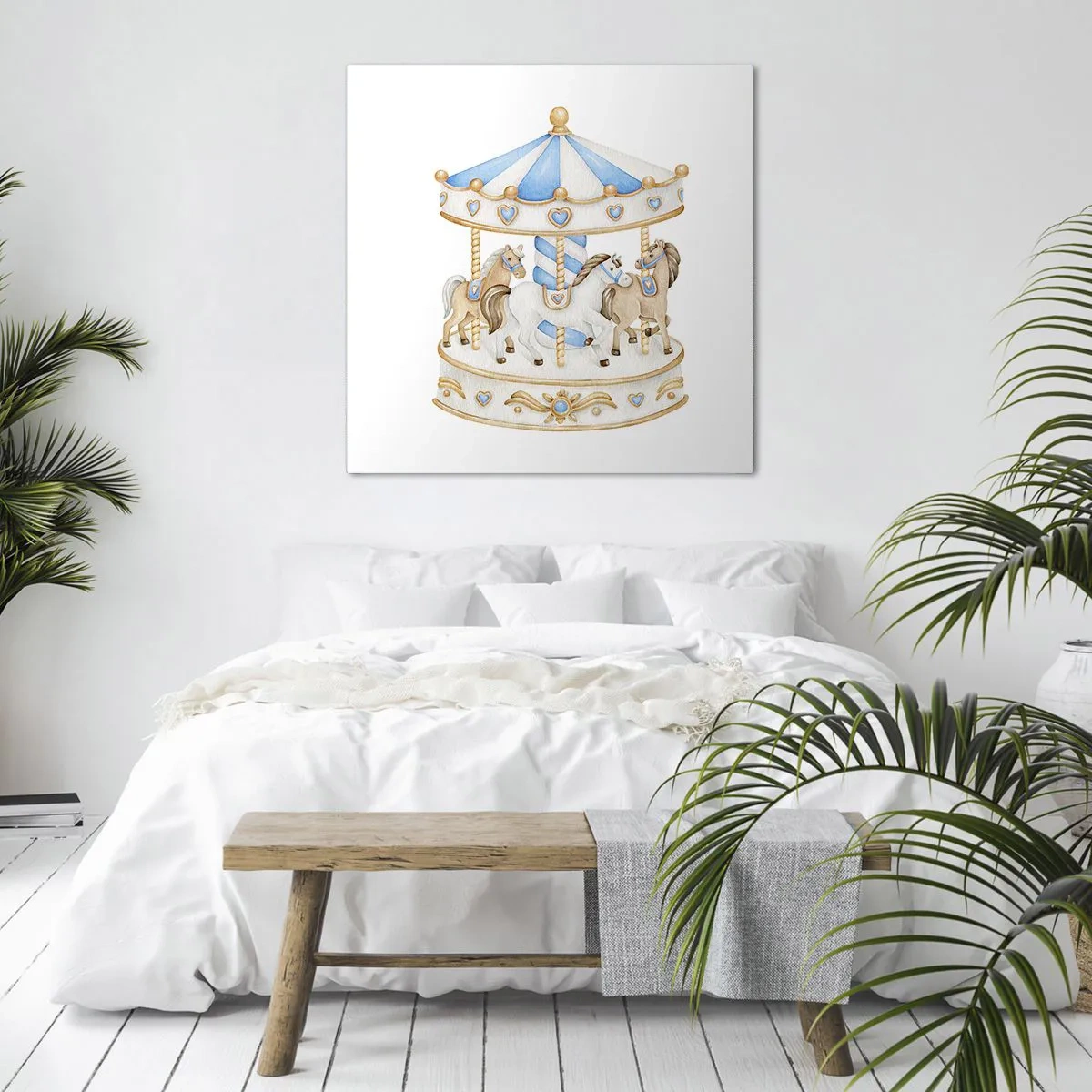 Quadro em tela - Doce infância - 60x60 cm