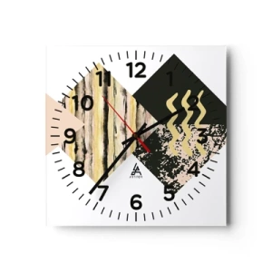 Relógio de parede - Relógio em vidro - Não é tão simples assim - 30x30 cm
