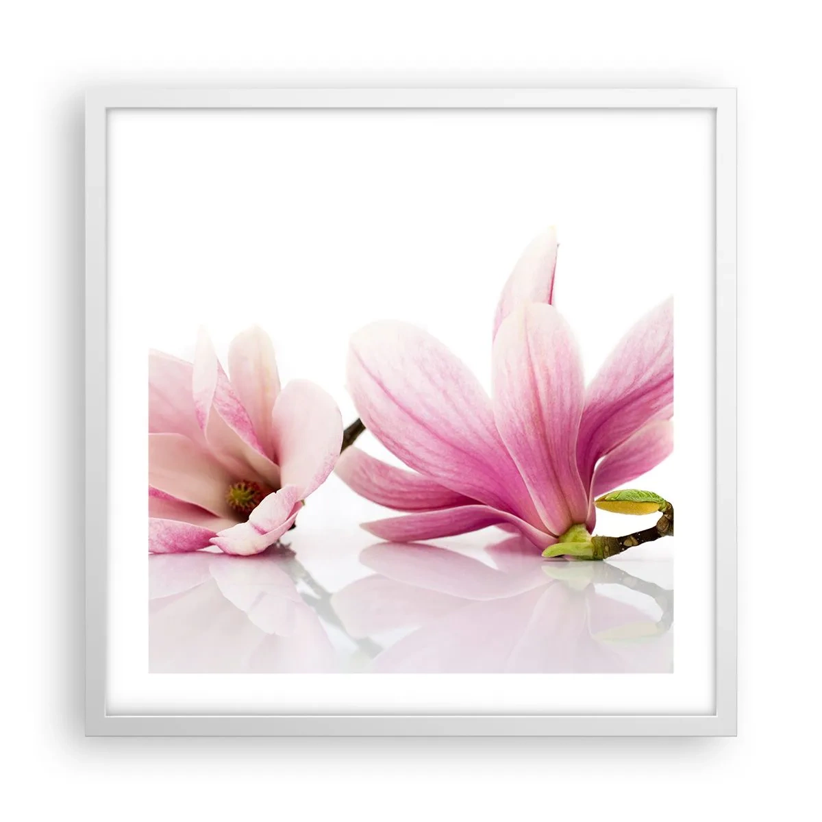 Pôster em moldura branca - Suave como um sopro de primavera - 50x50 cm