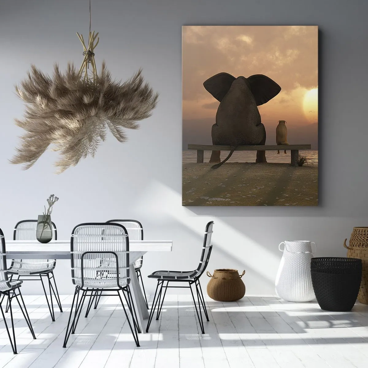 Quadro em tela - Como é bom ficarmos em silêncio juntos - 50x70 cm