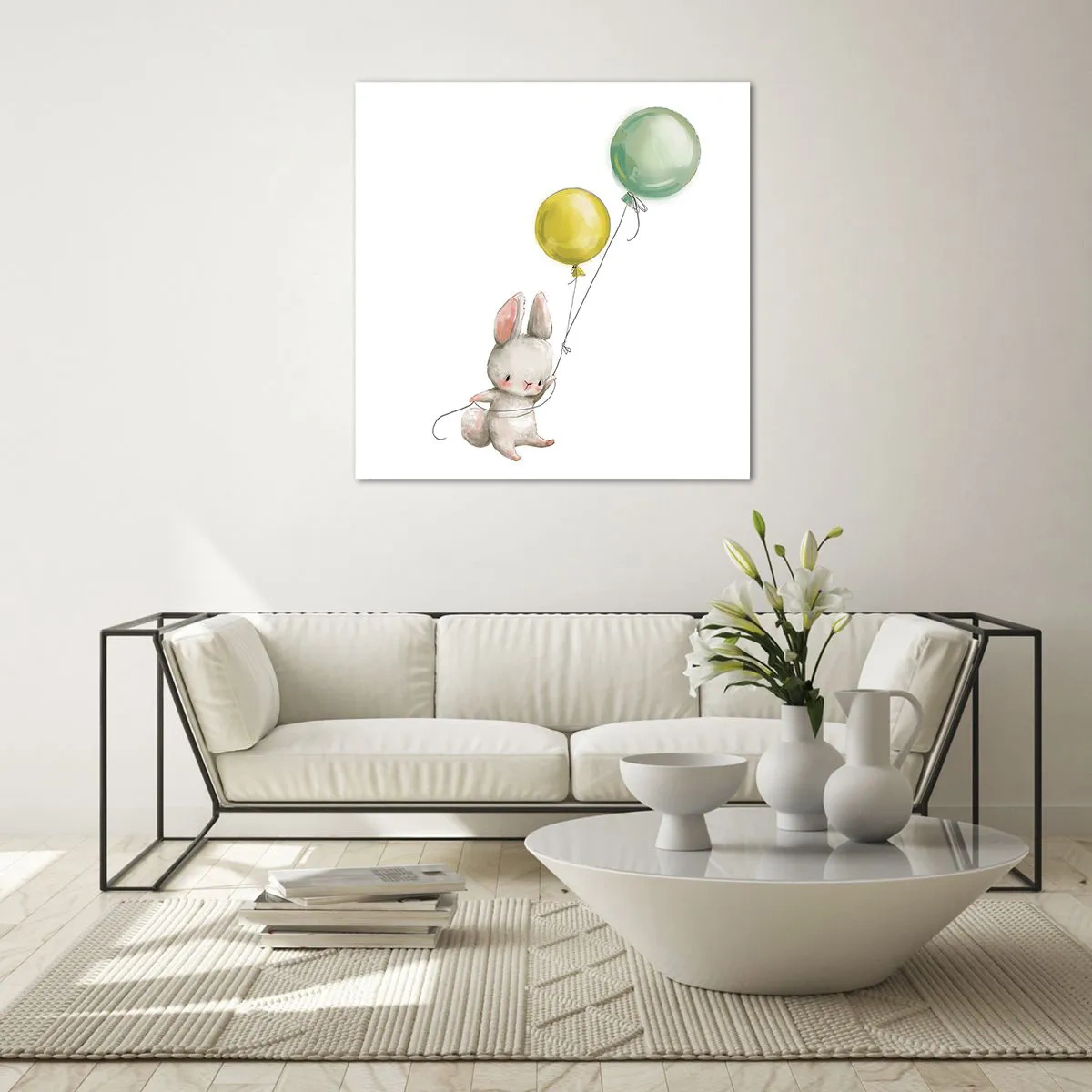 Quadro em vidro - Também quero voar! - 50x50 cm