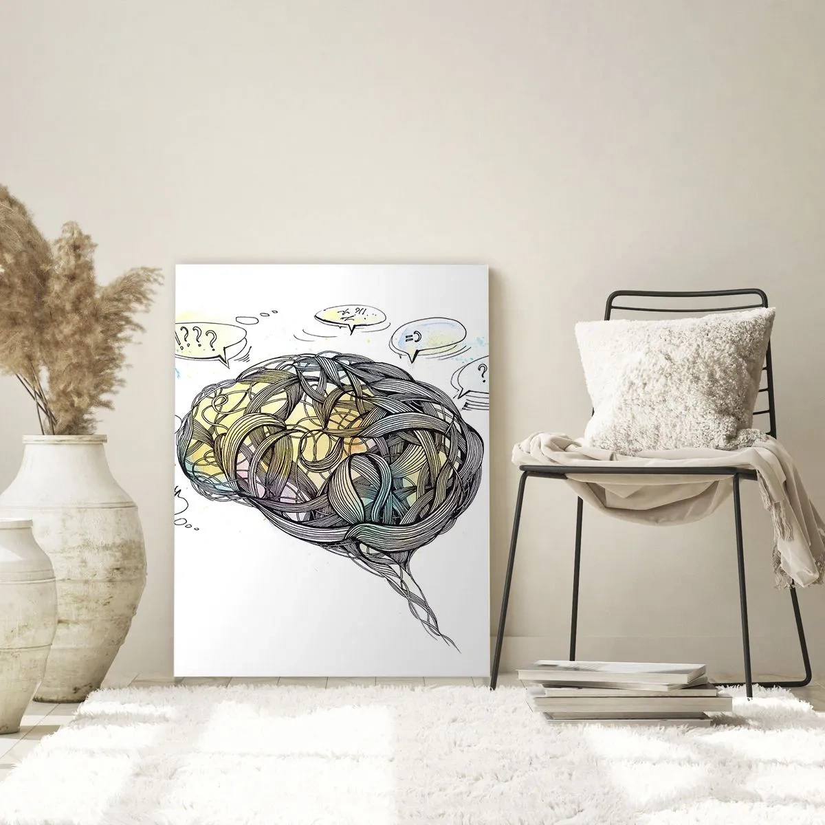 Quadro em vidro - O ser humano - um grande enigma - 50x70 cm