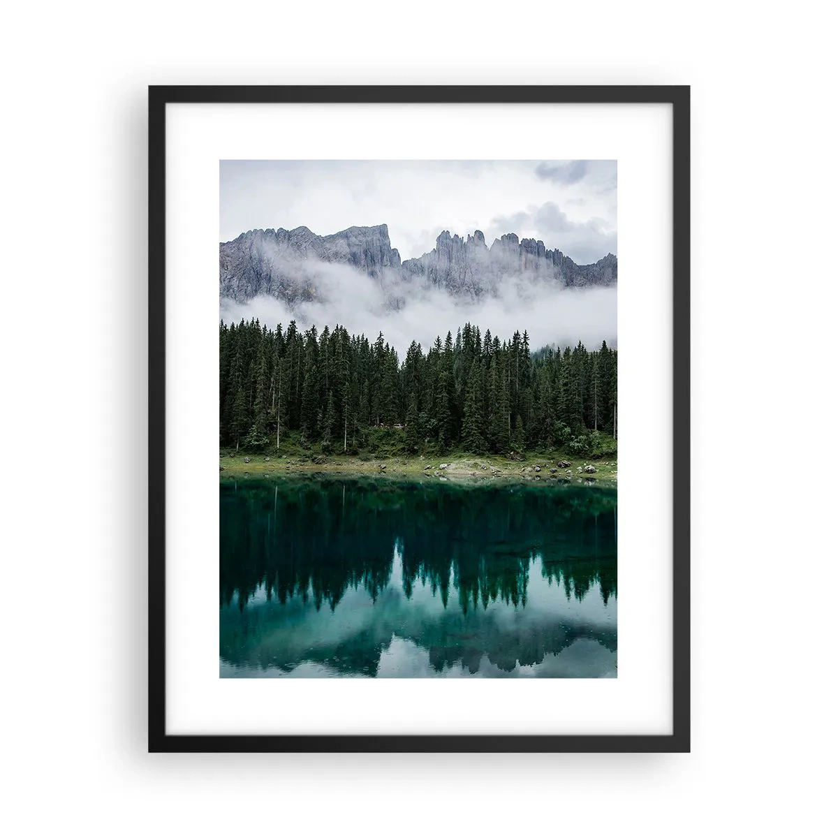 Pôster com moldura preta - Calma, silêncio, não vamos acordar a água... - 40x50 cm