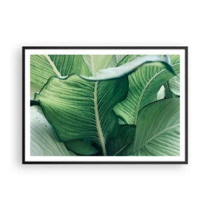 Pôster com moldura preta - Vida intensamente verde - 100x70 cm