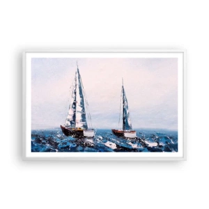 Pôster em moldura branca - Irmandade do vento - 91x61 cm