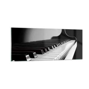 Quadro em vidro - Harmonia de formas e cores - 100x40 cm