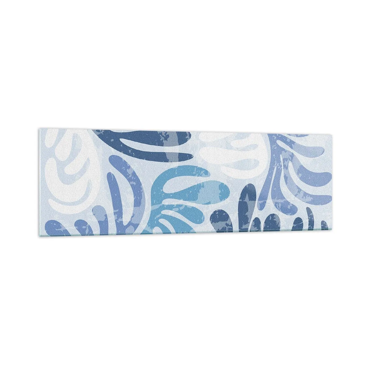 Quadro em vidro - Samambaias azuis - 160x50 cm