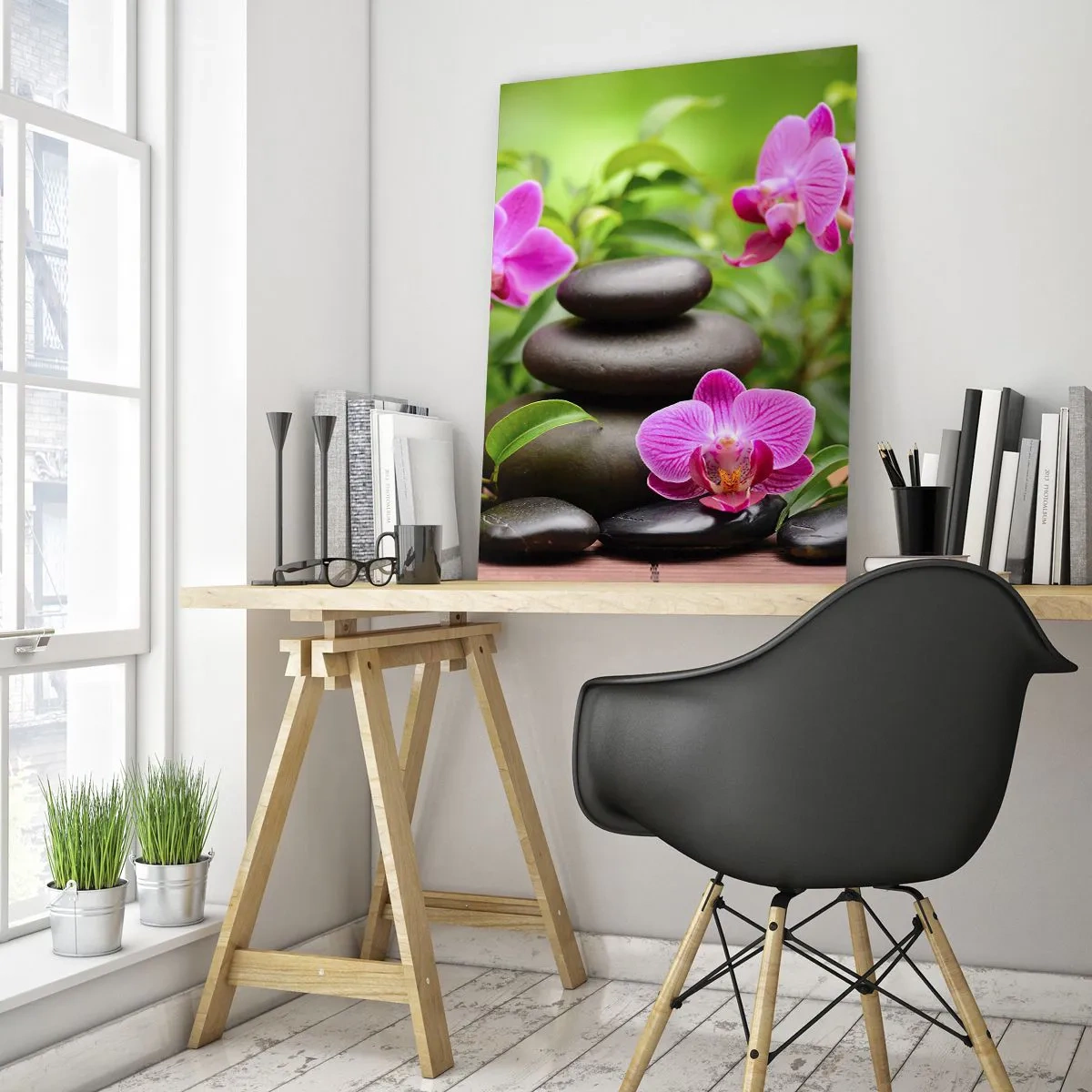Quadro em vidro - Pirâmide da paz - 50x70 cm