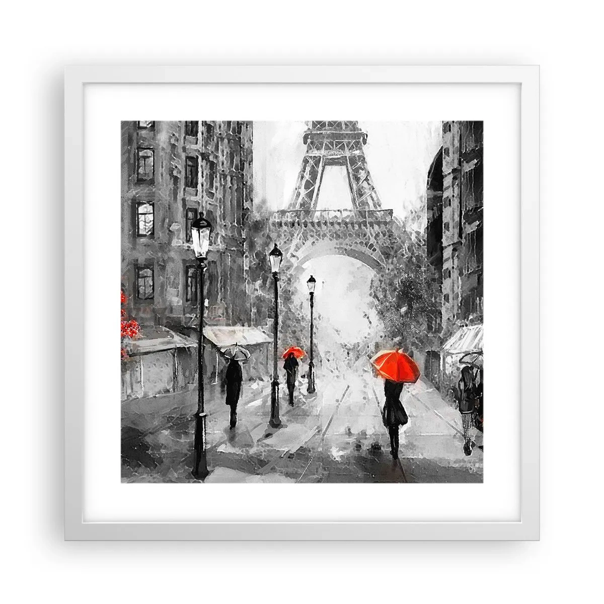 Pôster em moldura branca - Todos os caminhos levam a ela - 40x40 cm