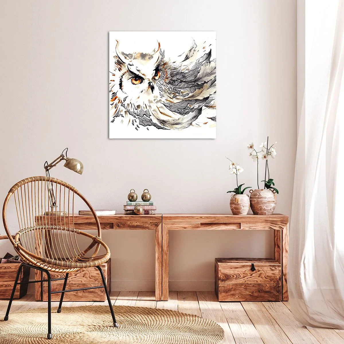 Quadro em tela - Ela veio do mundo da magia - 60x60 cm