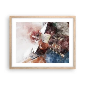 Pôster com moldura de carvalho claro - E o que acha? - 50x40 cm