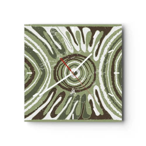 Relógio de parede - Relógio em vidro - Uma explosão de emoções - 40x40 cm