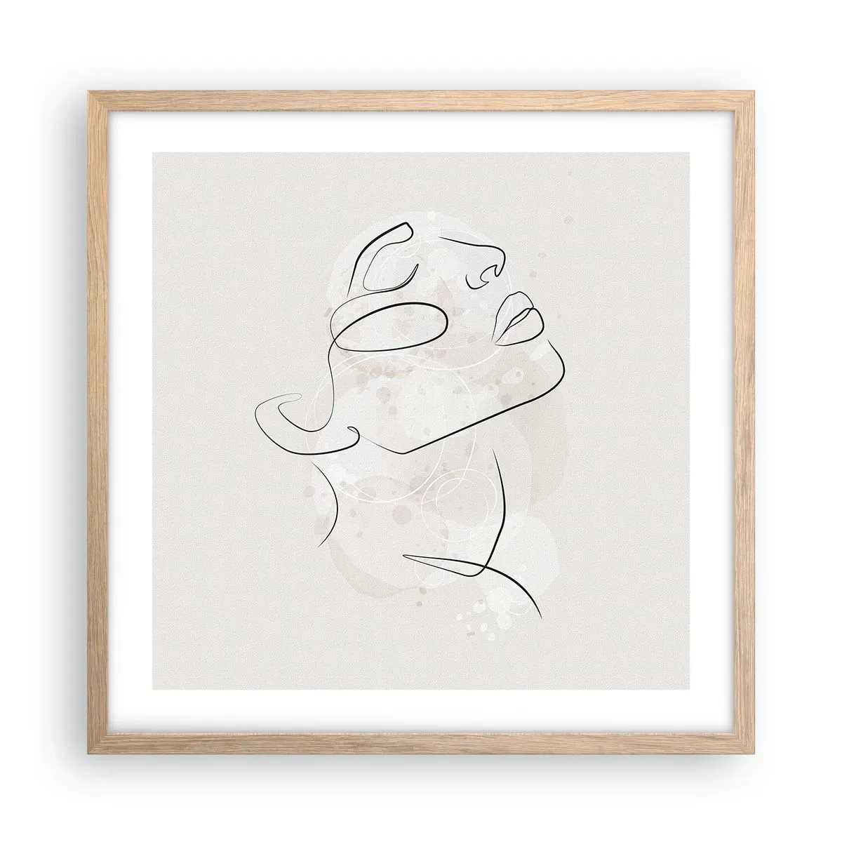 Pôster com moldura de carvalho claro - Esboço de um sonho - 50x50 cm