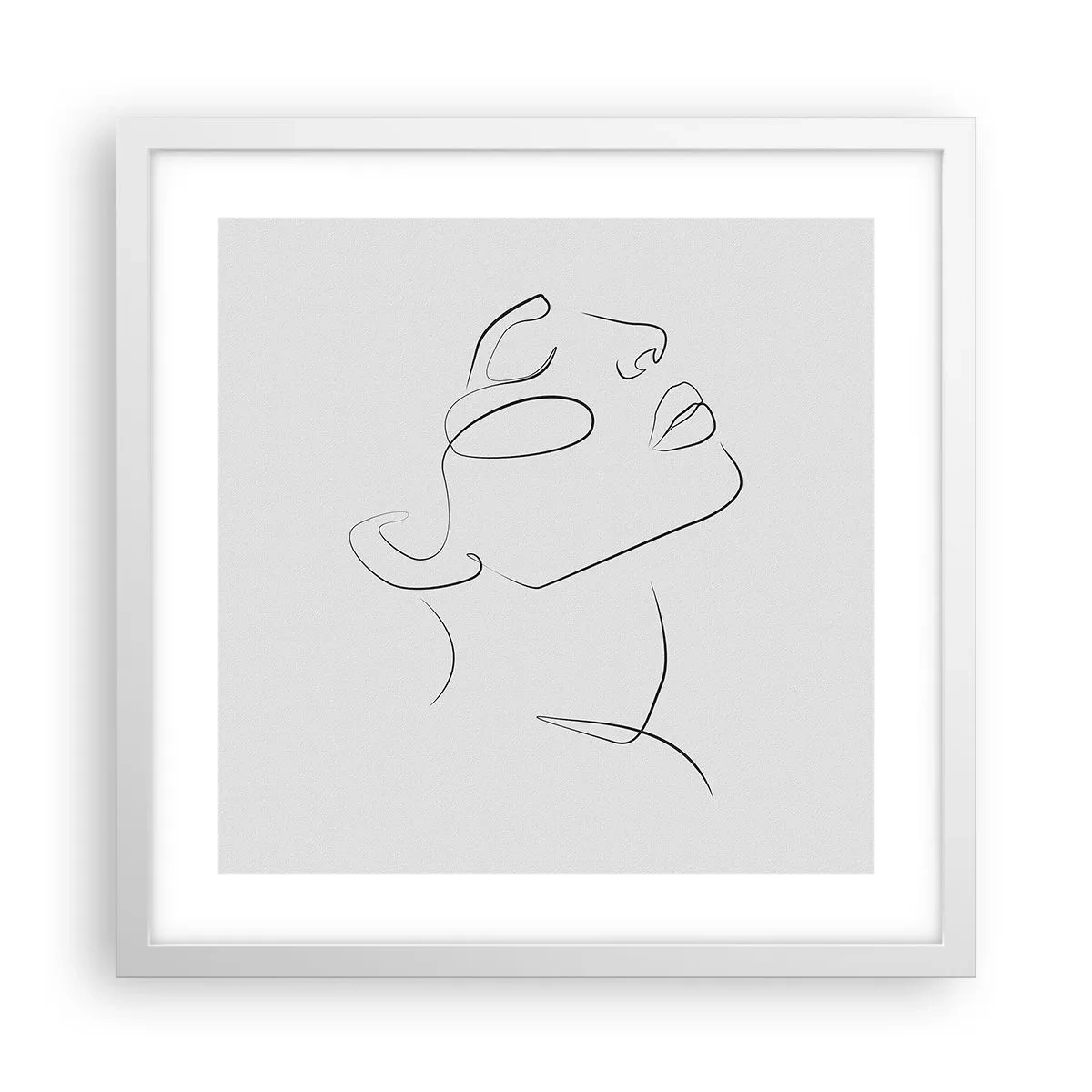 Pôster em moldura branca - Os meandros dos sonhos - 40x40 cm