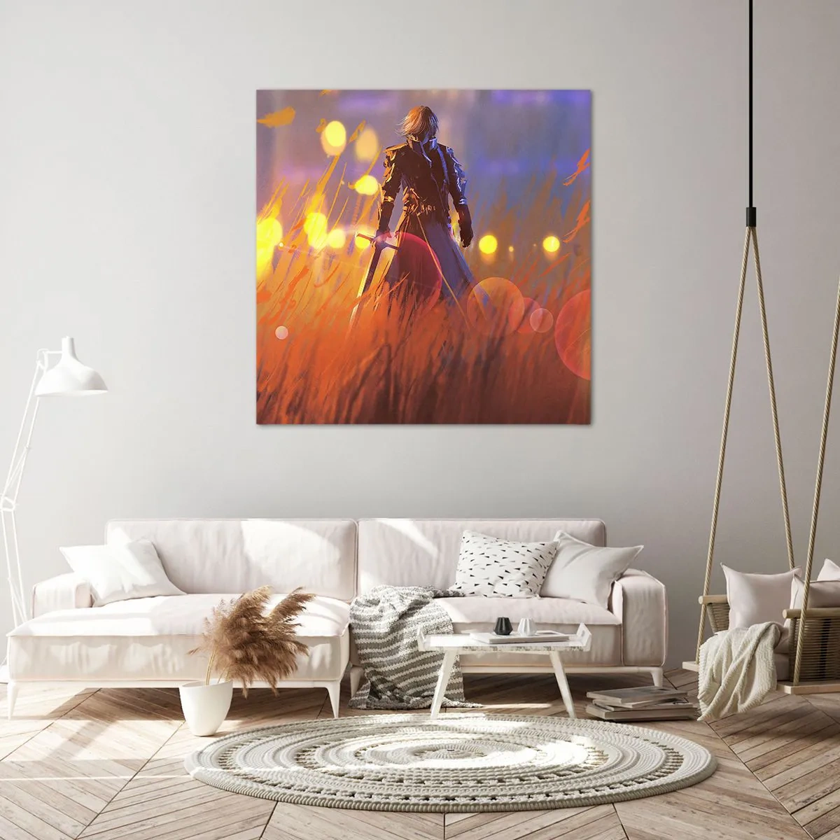 Quadro em tela - Cavaleiro errante - 50x50 cm