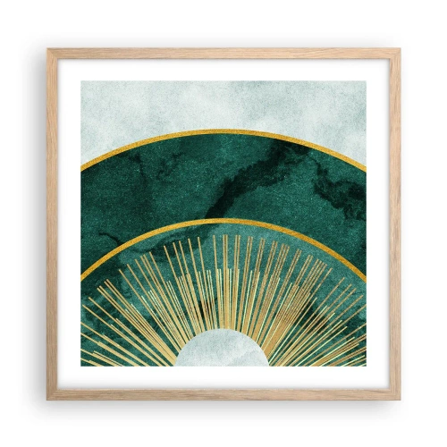 Pôster com moldura de carvalho claro - Outro sistema solar - 50x50 cm