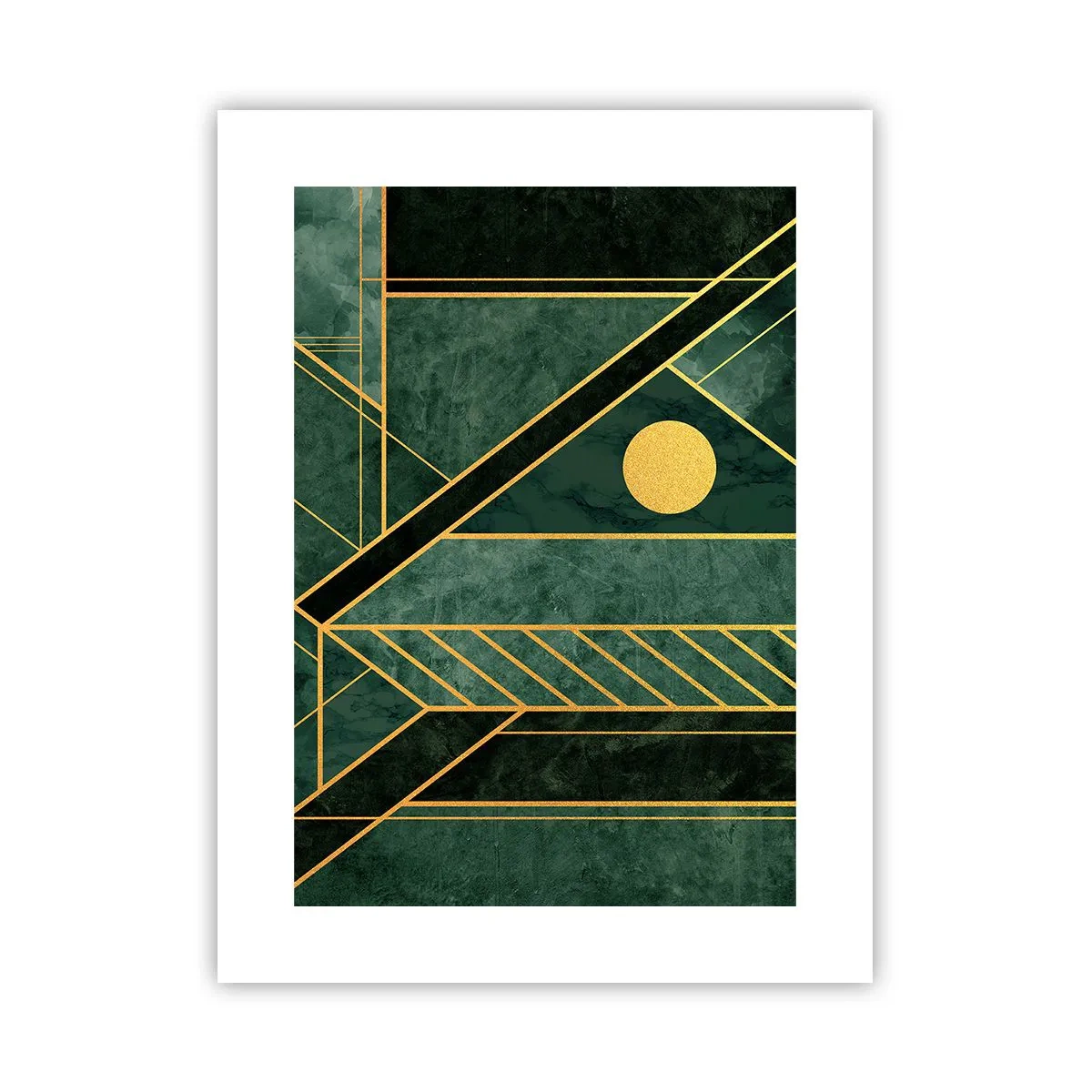 Pôster - A dinâmica do ouro e do azul - 30x40 cm