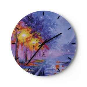 Relógio de parede - Relógio em vidro - Uma caminhada dos sonhos - 40x40 cm