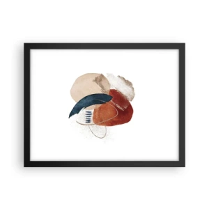 Pôster com moldura preta - Composição oval - 40x30 cm
