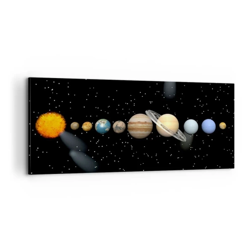Quadro em tela - E os planetas estão a enlouquecer... - 100x40 cm