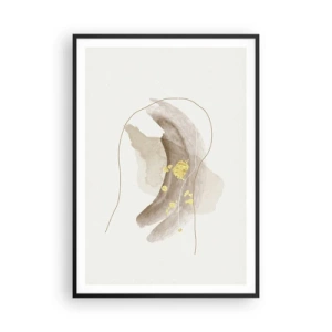 Pôster com moldura preta - Encontrado no espaço - 70x100 cm