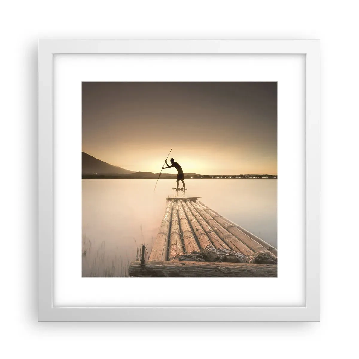 Pôster em moldura branca - Antes de descansar - 30x30 cm